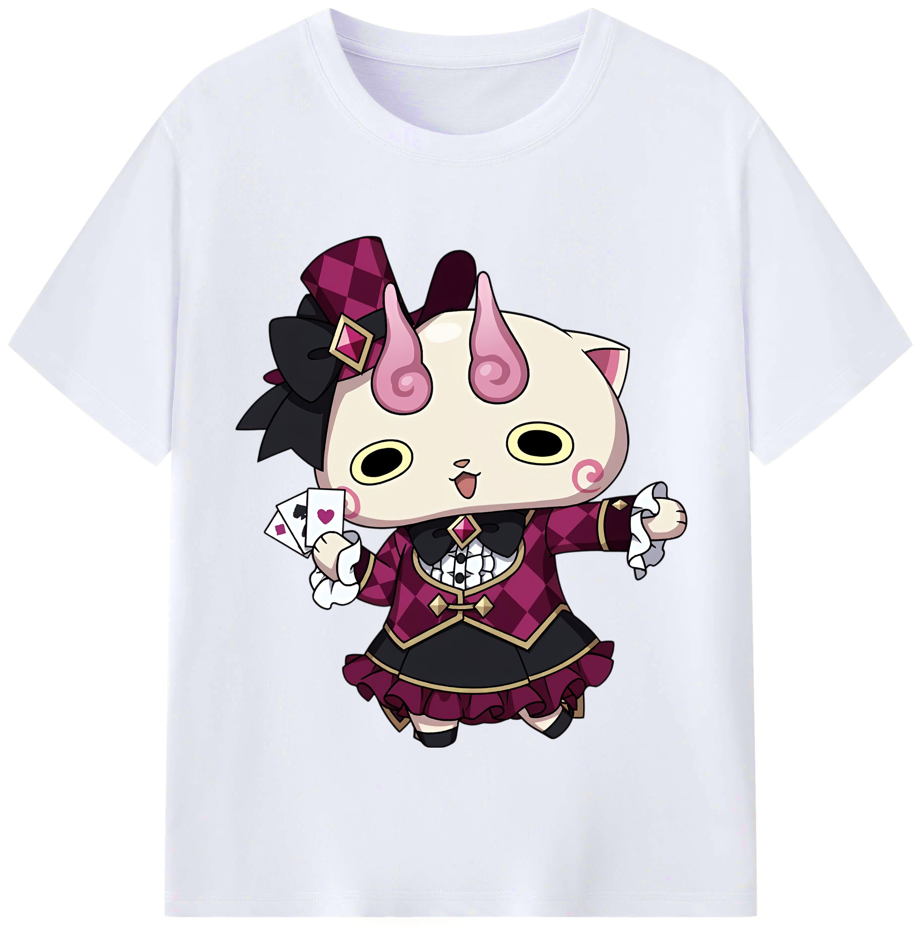 （画像用） 妖怪ウォッチ Yo-kai Watch レディースカジュアルプリントTシャツ（綿100％）