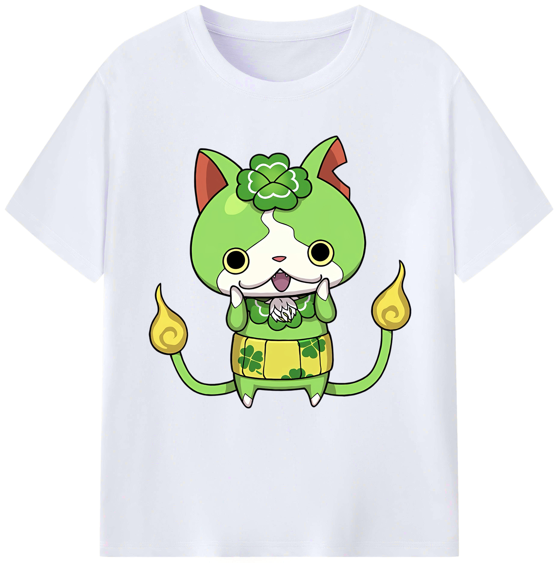 （画像用） 妖怪ウォッチ Yo-kai Watch レディースカジュアルプリントTシャツ（綿100％）
