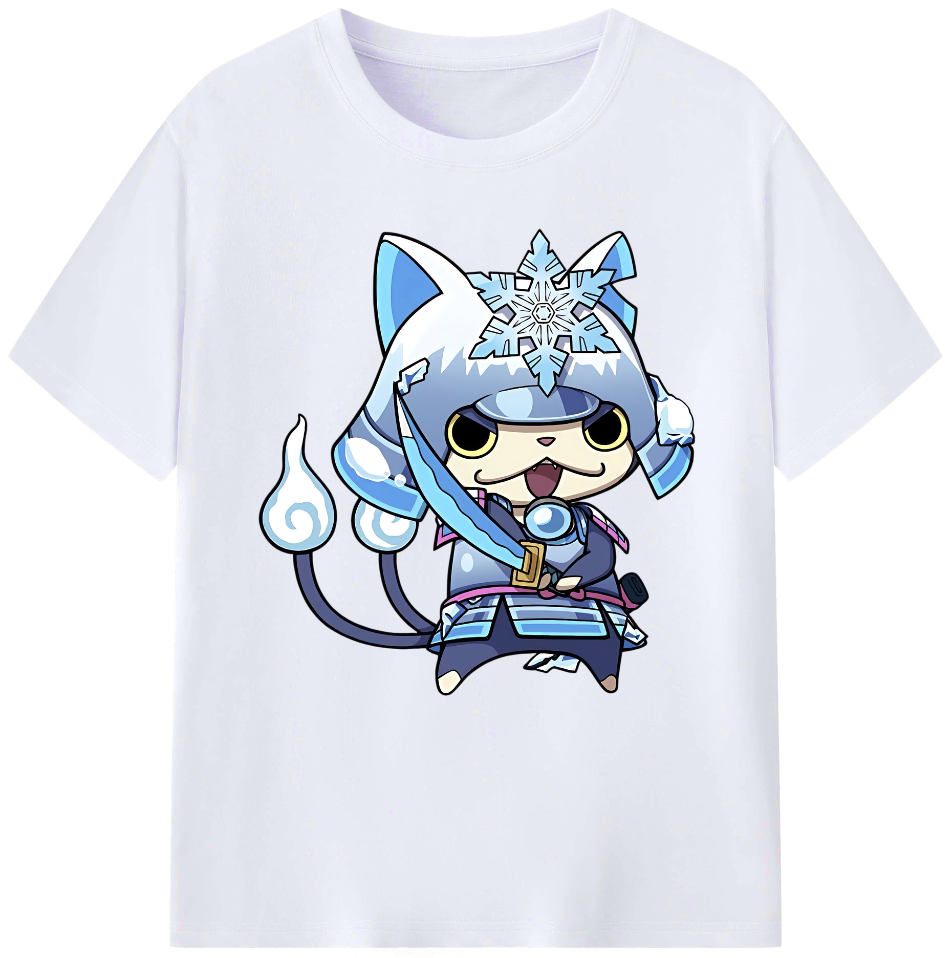（画像用） 妖怪ウォッチ Yo-kai Watch レディースカジュアルプリントTシャツ（綿100％）