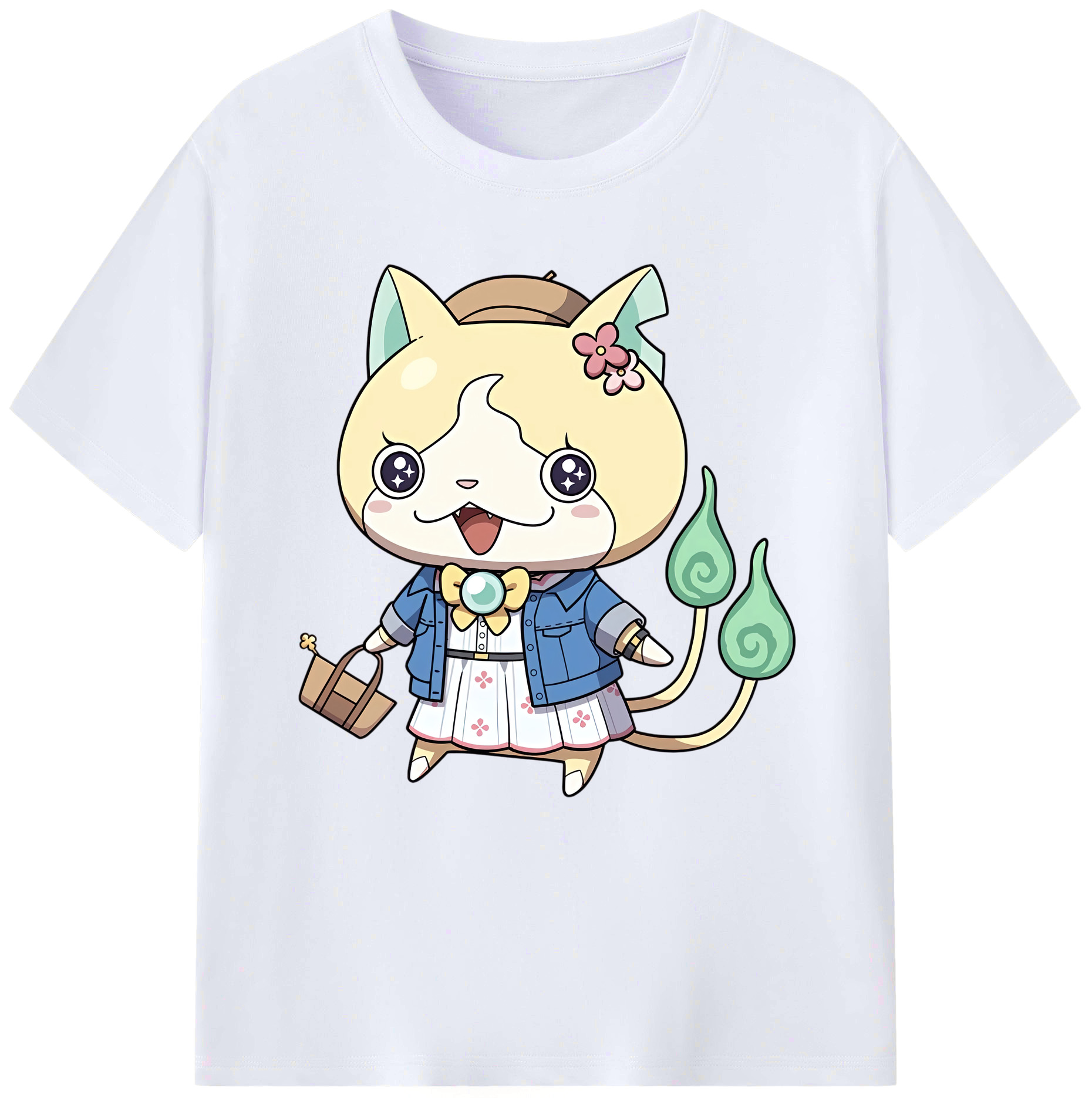 （画像用） 妖怪ウォッチ Yo-kai Watch レディースカジュアルプリントTシャツ（綿100％）