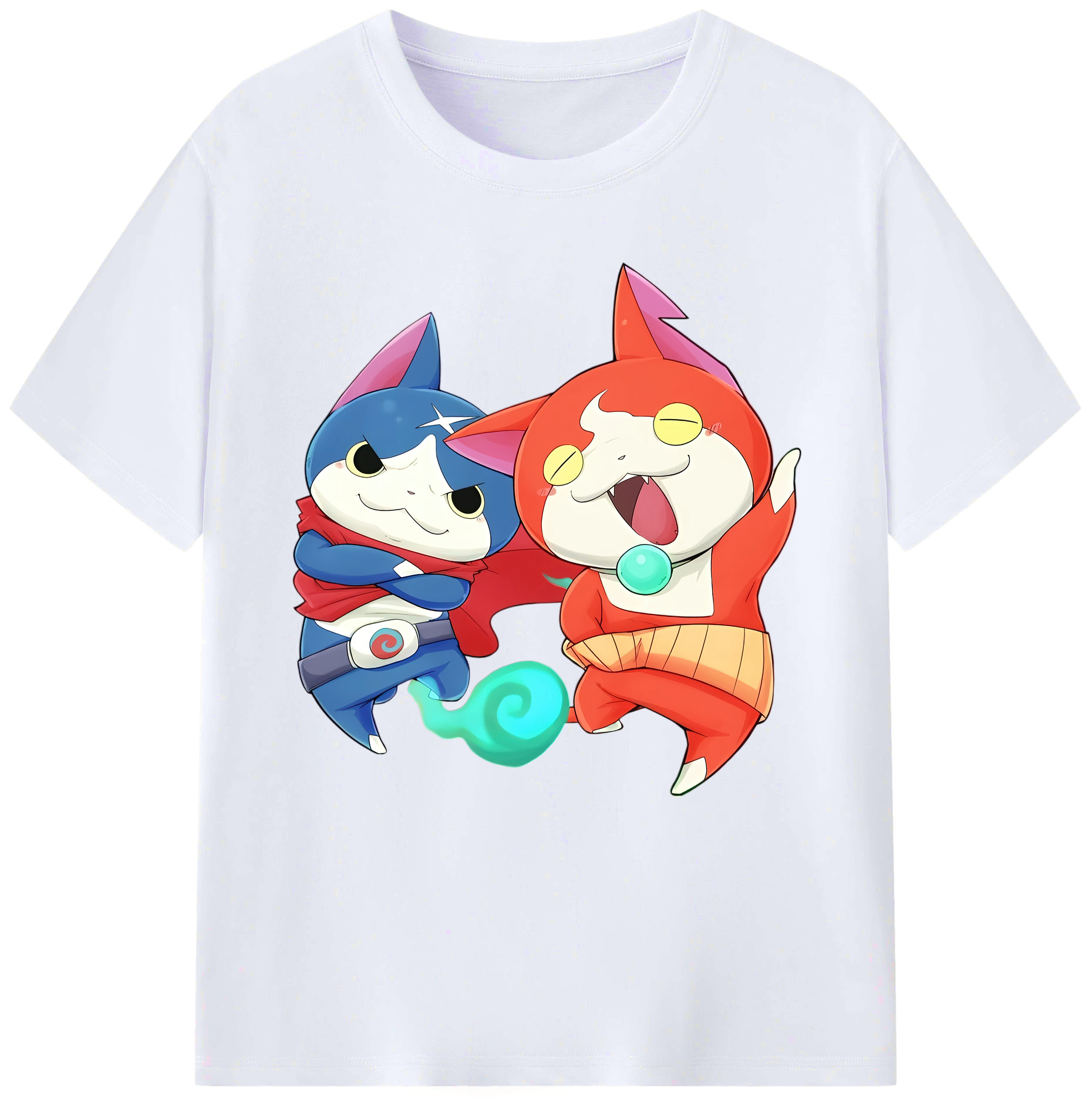 （画像用） 妖怪ウォッチ Yo-kai Watch レディースカジュアルプリントTシャツ（綿100％）
