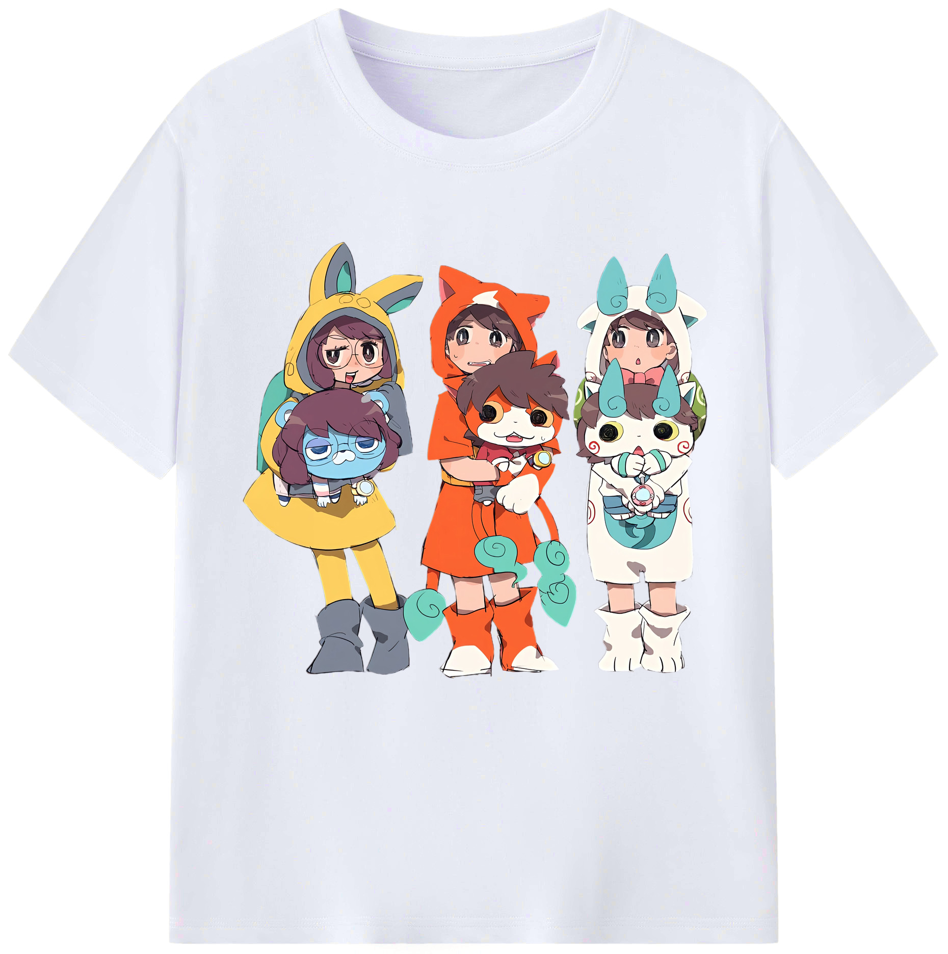 （画像用） 妖怪ウォッチ Yo-kai Watch レディースカジュアルプリントTシャツ（綿100％）