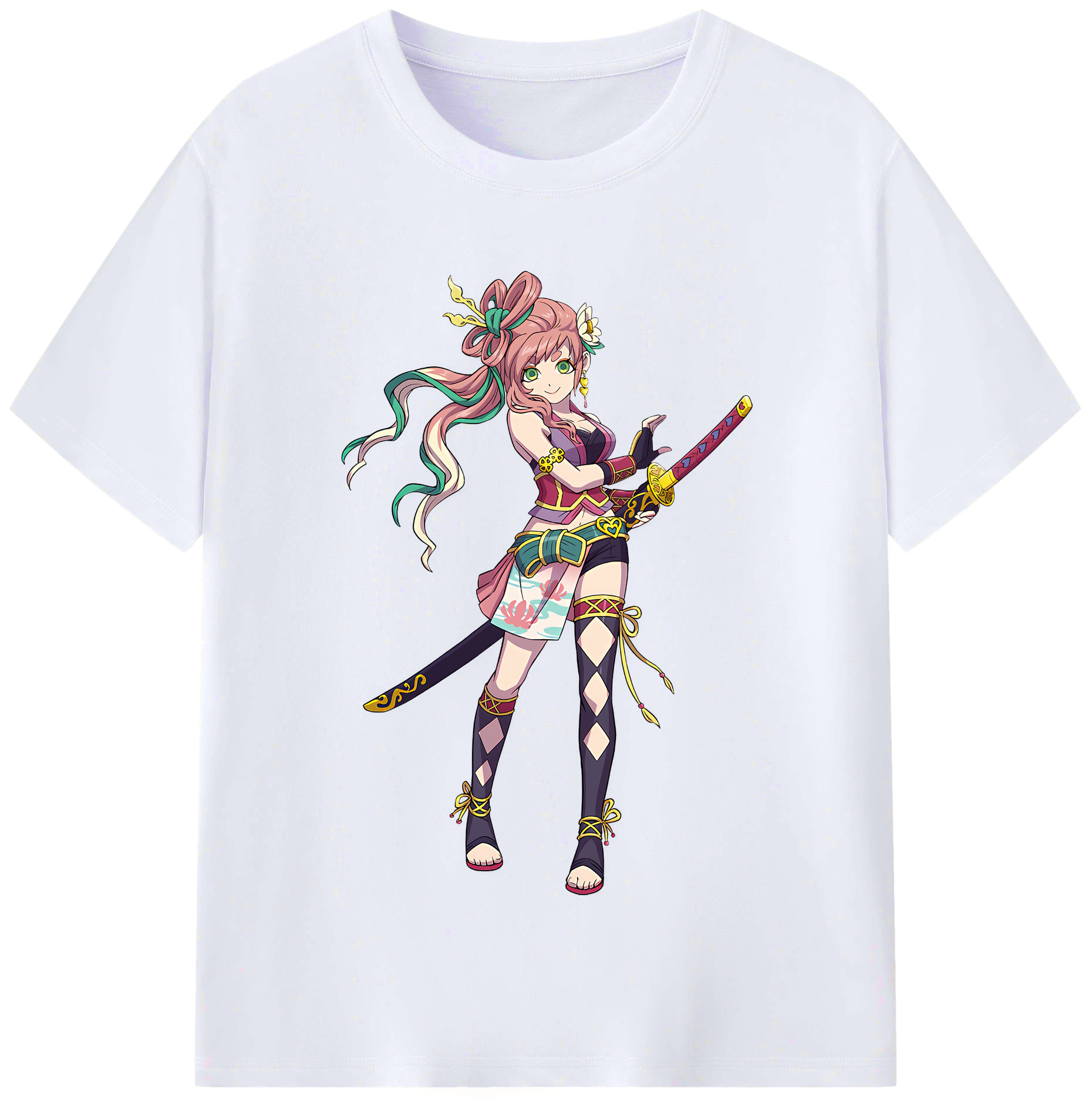 （画像用） 妖怪ウォッチ Yo-kai Watch レディースカジュアルプリントTシャツ（綿100％）
