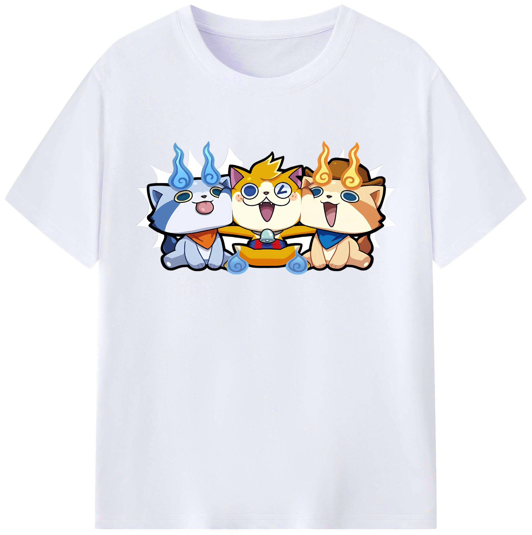 （画像用） 妖怪ウォッチ Yo-kai Watch レディースカジュアルプリントTシャツ（綿100％）