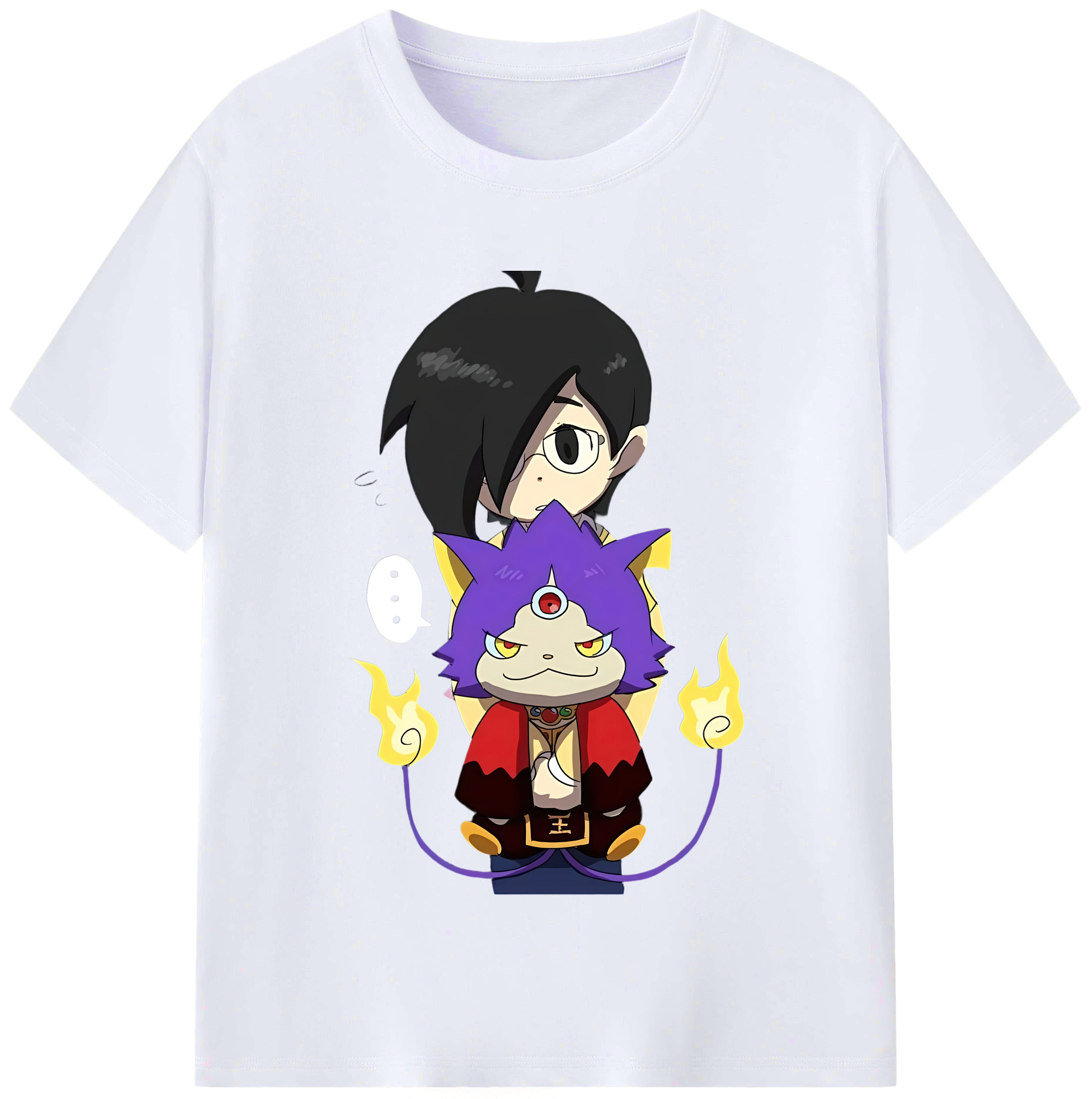 （画像用） 妖怪ウォッチ Yo-kai Watch レディースカジュアルプリントTシャツ（綿100％）