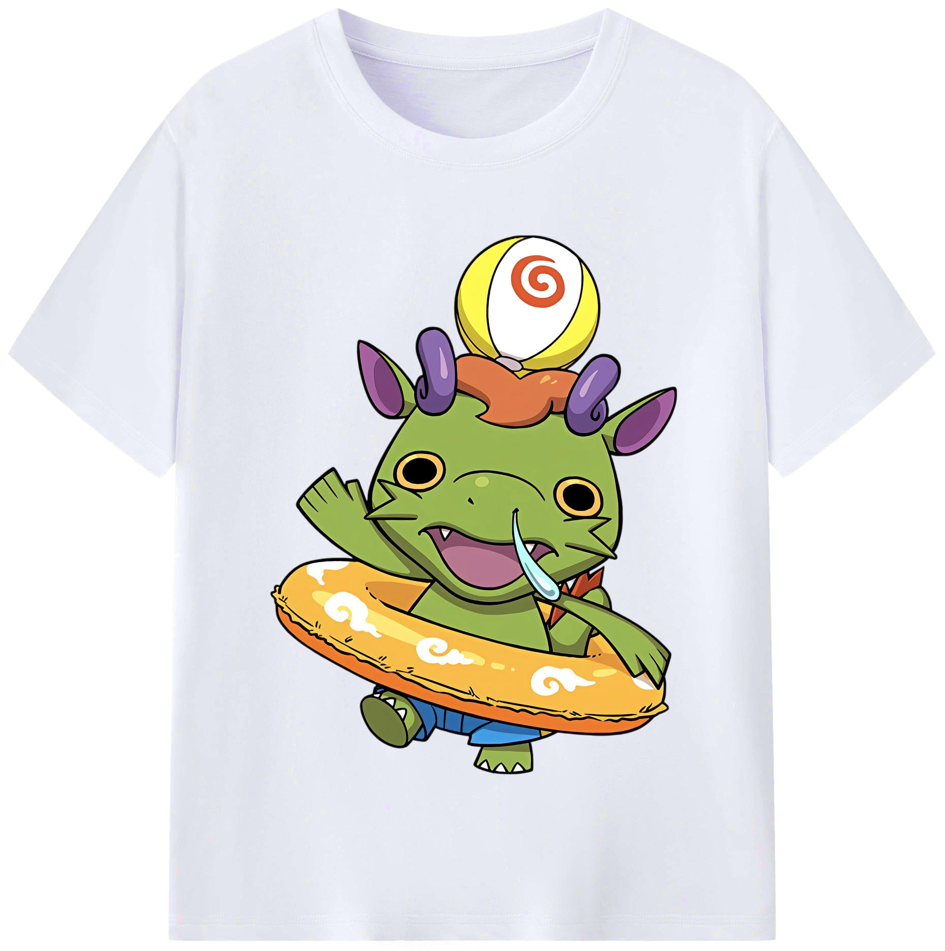 （画像用） 妖怪ウォッチ Yo-kai Watch レディースカジュアルプリントTシャツ（綿100％）