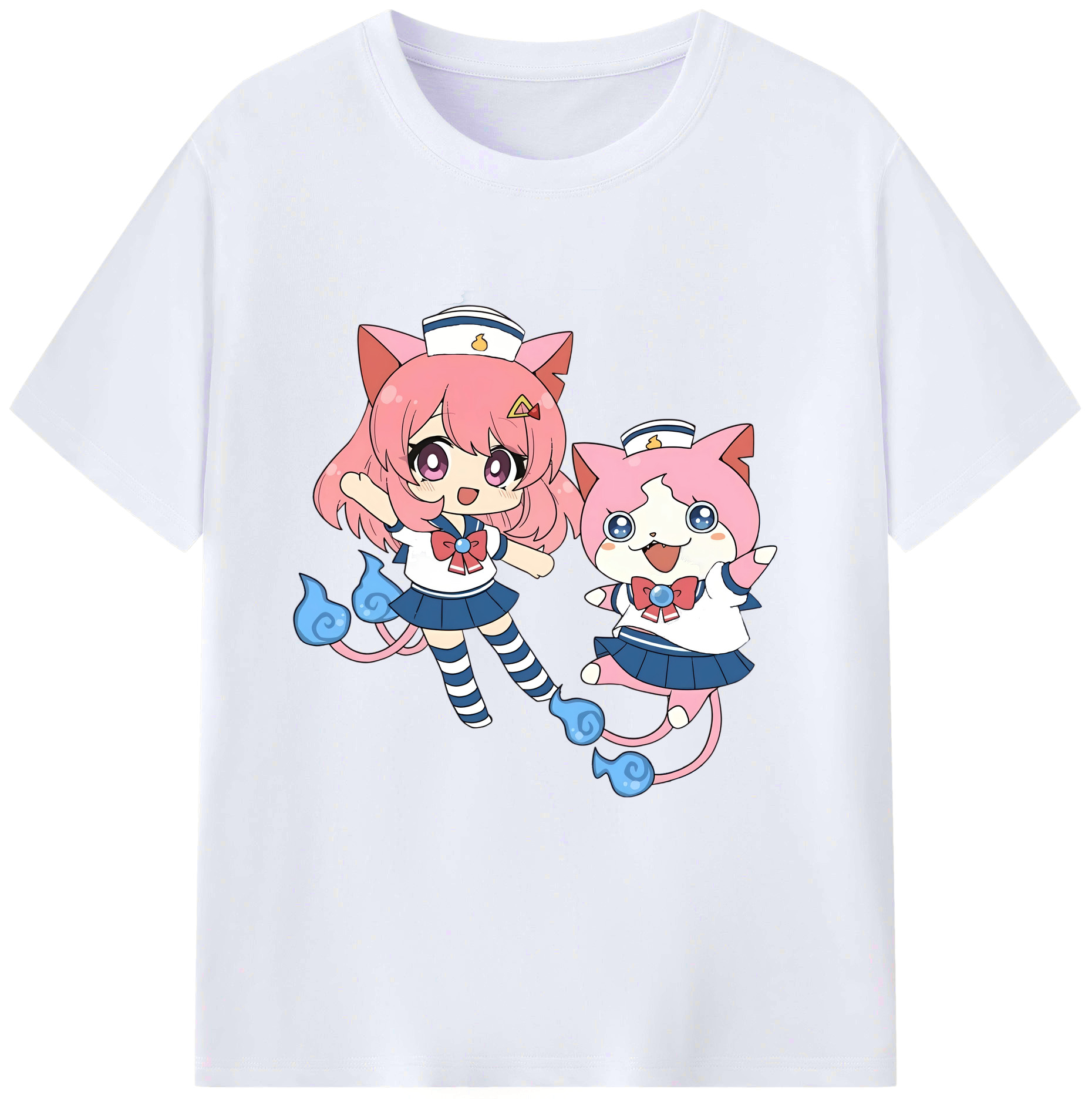 （画像用） 妖怪ウォッチ Yo-kai Watch レディースカジュアルプリントTシャツ（綿100％）
