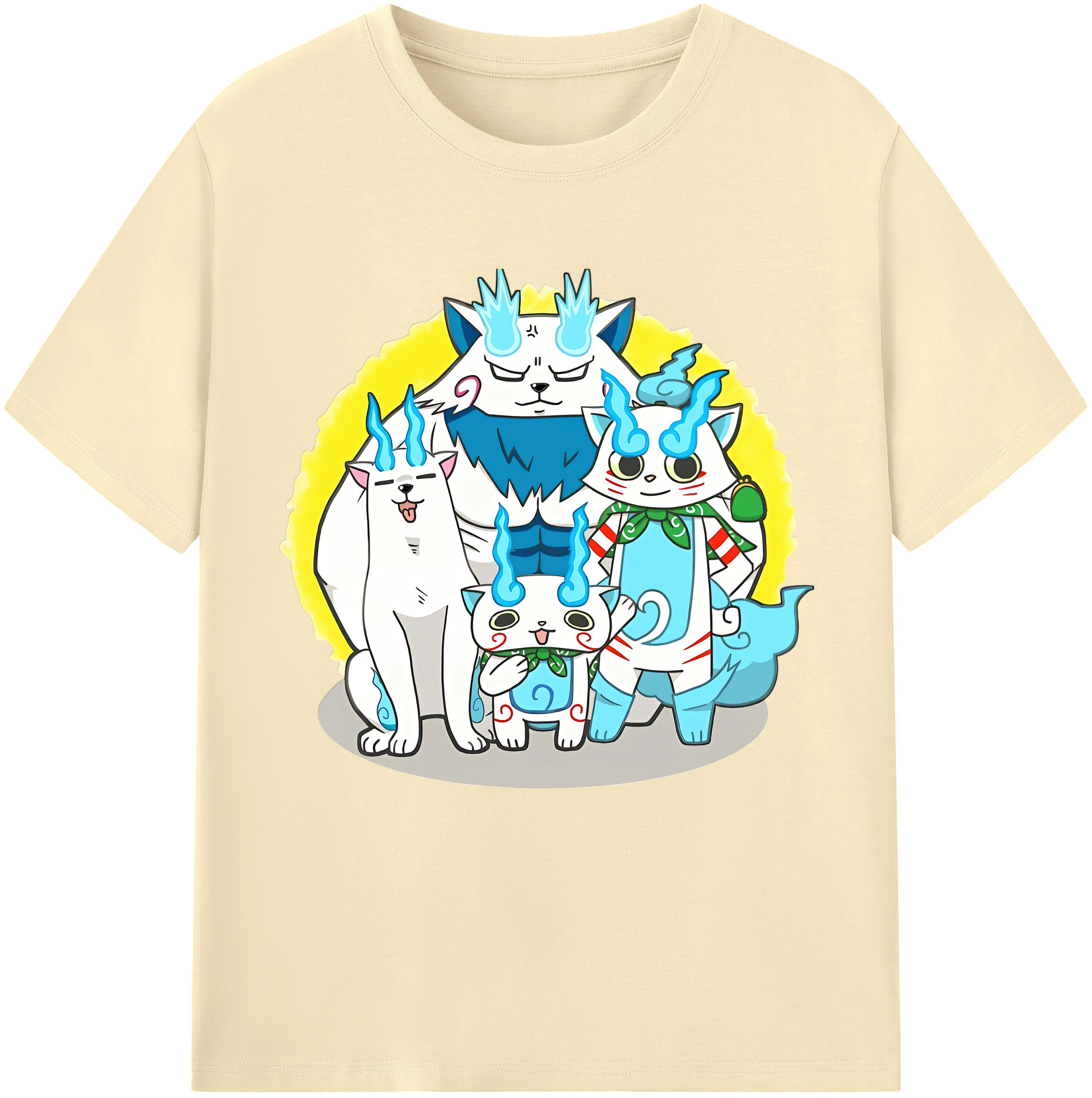（画像用） 妖怪ウォッチ Yo-kai Watch 綿100％半袖Tシャツ（フロントプリント）
