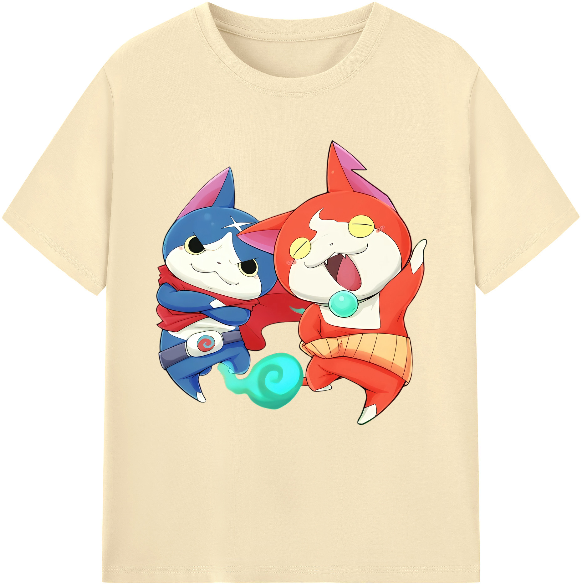 （画像用） 妖怪ウォッチ Yo-kai Watch 綿100％半袖Tシャツ（フロントプリント）