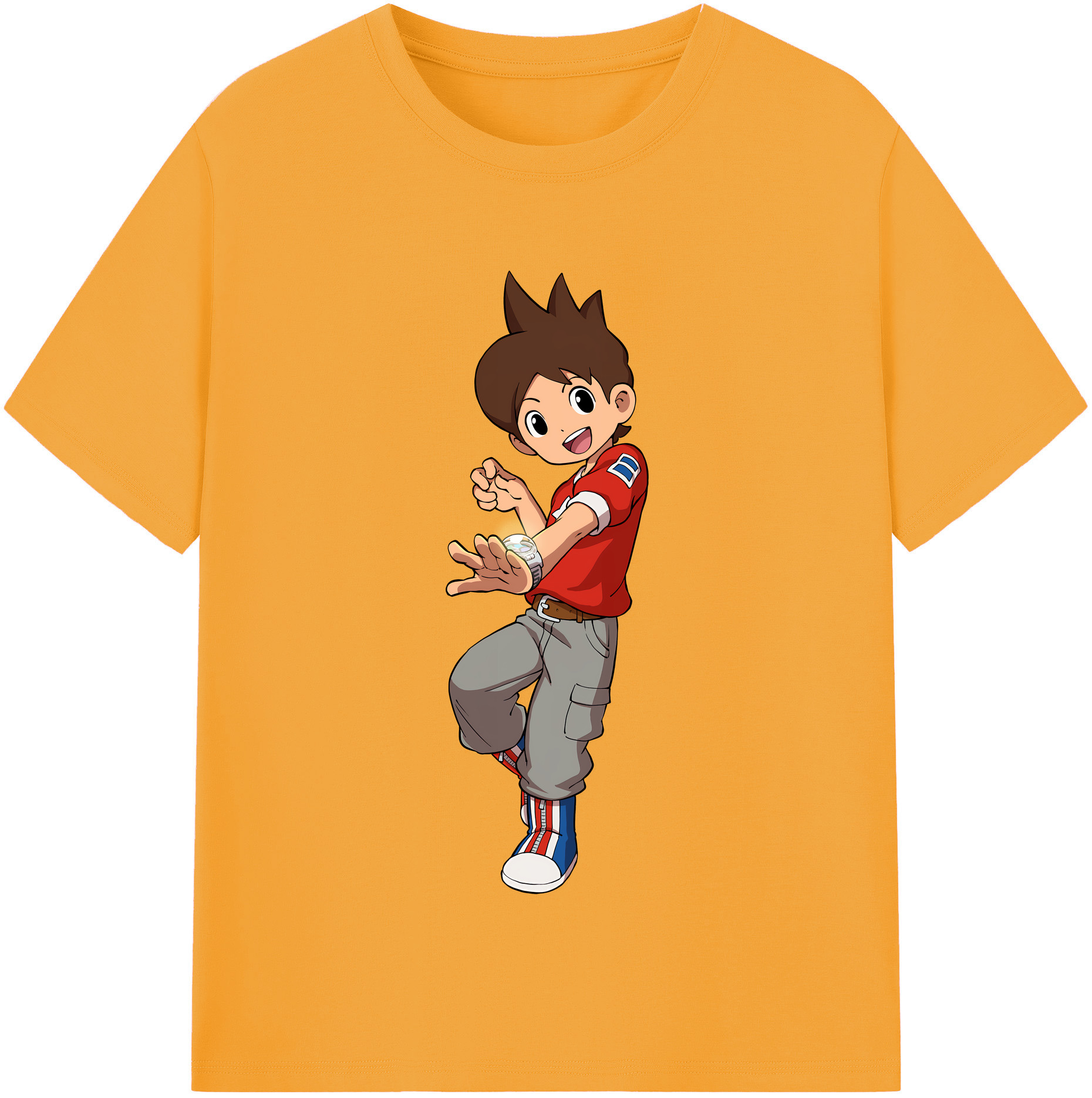 （画像用） 妖怪ウォッチ Yo-kai Watch 綿100％半袖Tシャツ（フロントプリント）