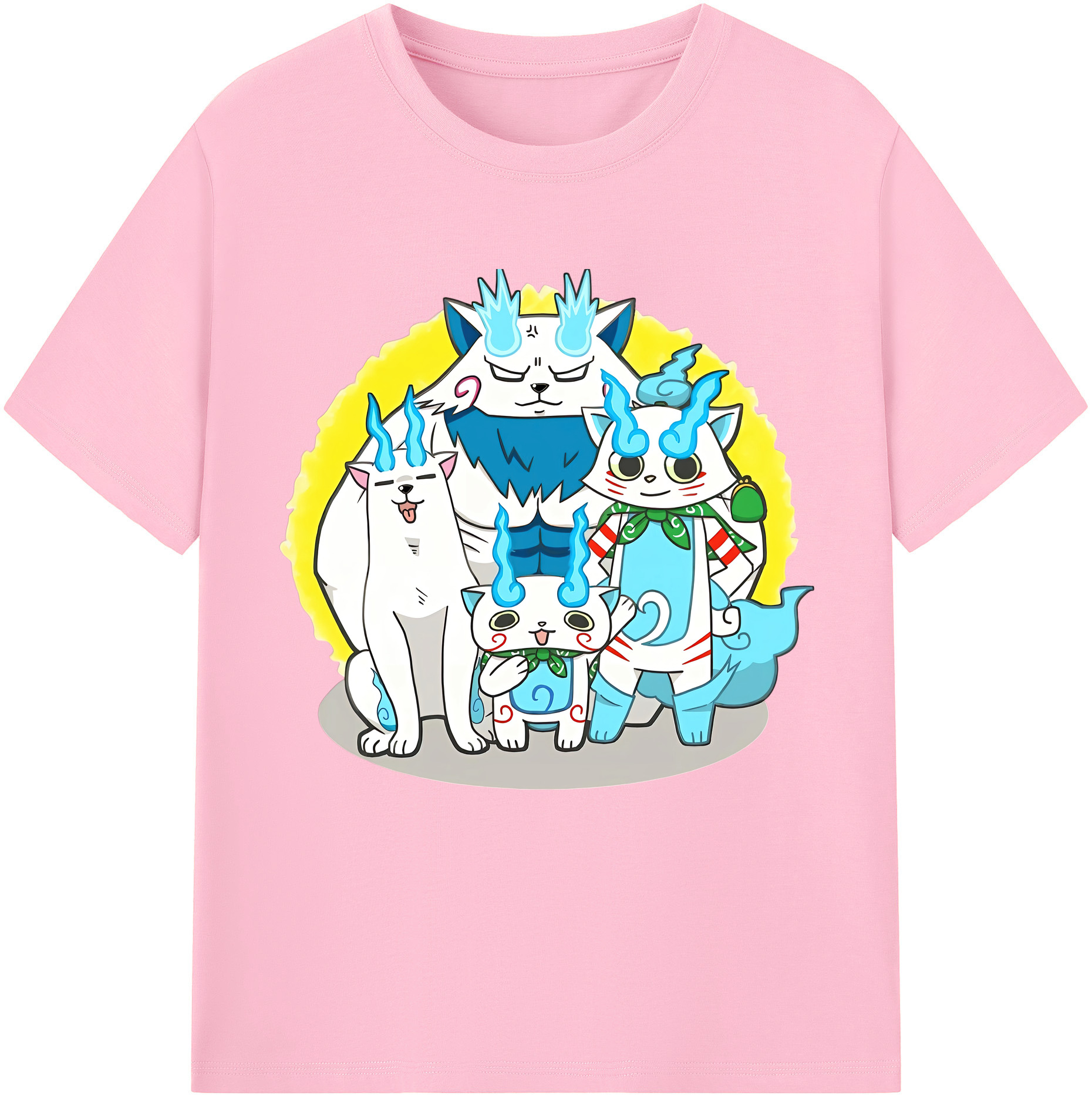 （画像用） 妖怪ウォッチ Yo-kai Watch 綿100％半袖Tシャツ（フロントプリント）