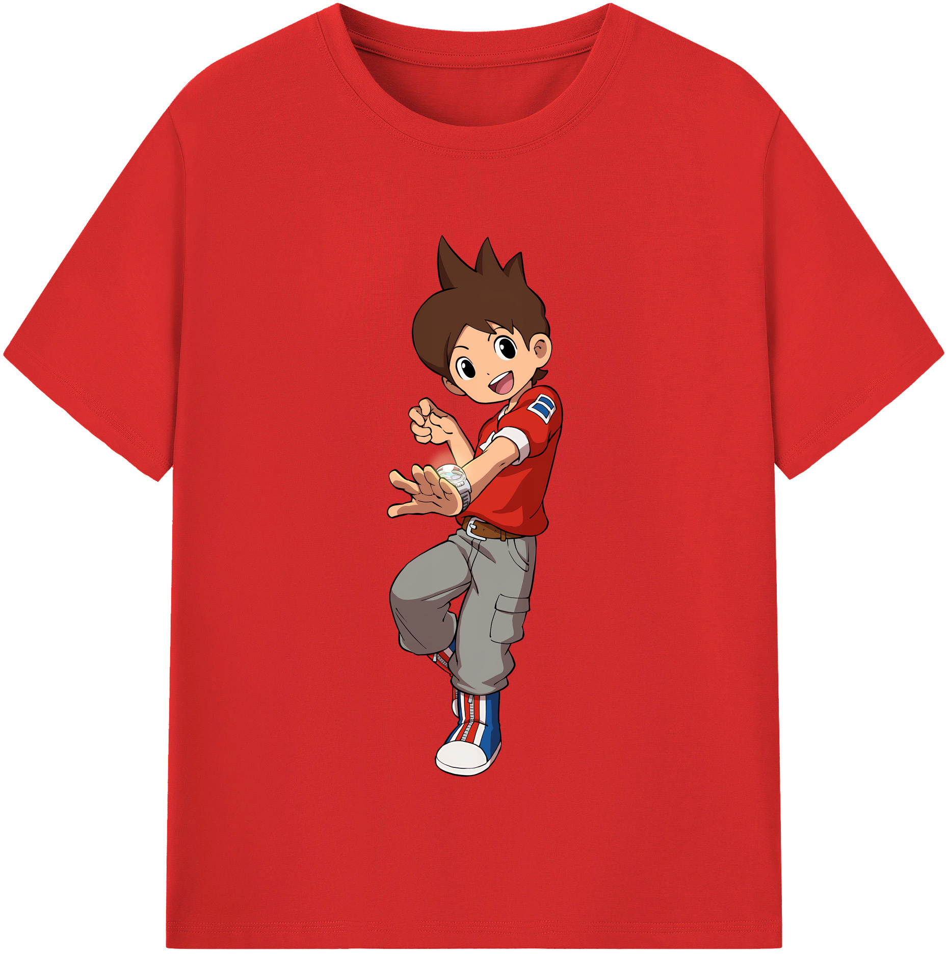 （画像用） 妖怪ウォッチ Yo-kai Watch 綿100％半袖Tシャツ（フロントプリント）