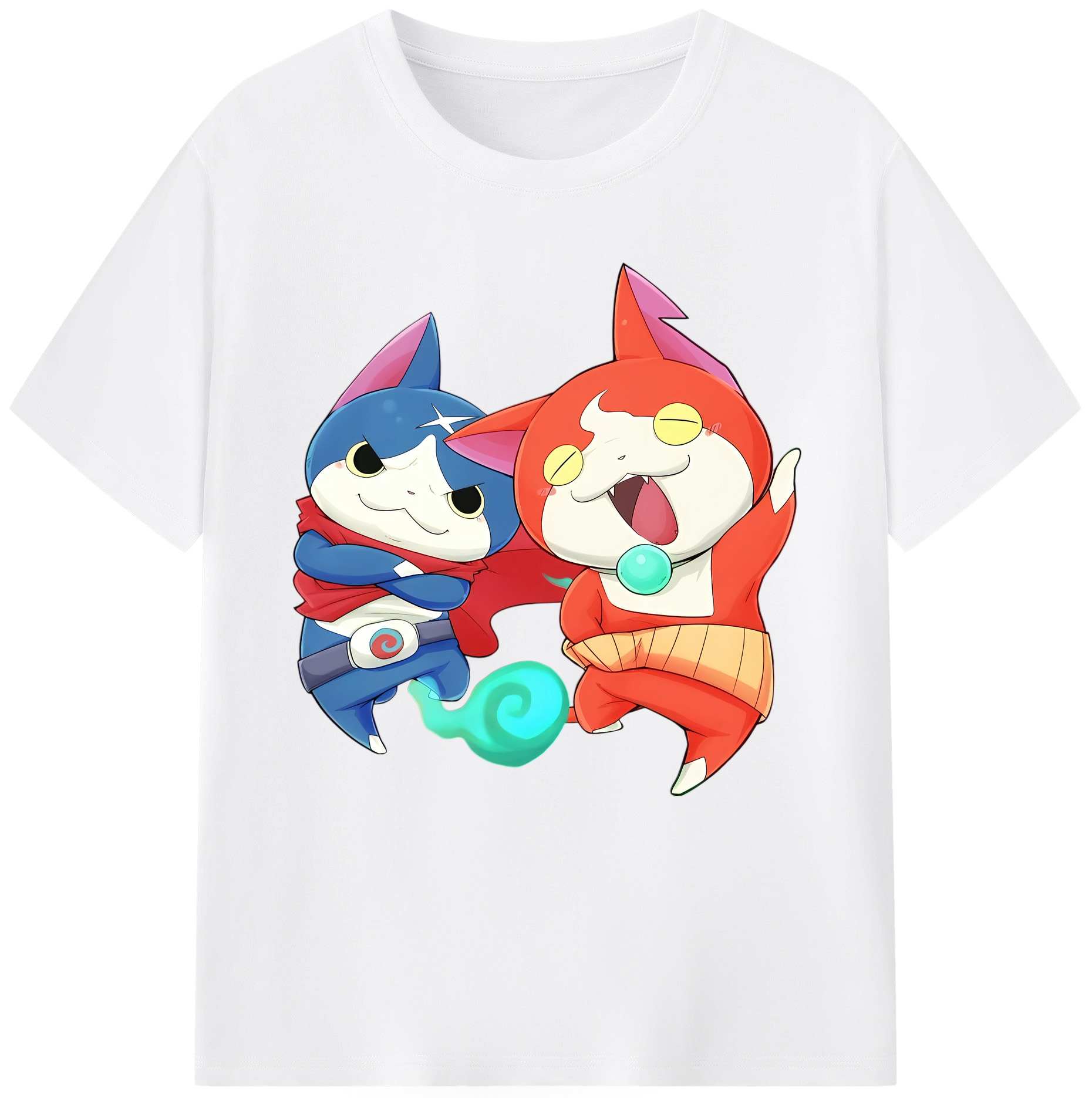（画像用） 妖怪ウォッチ Yo-kai Watch 綿100％半袖Tシャツ（フロントプリント）