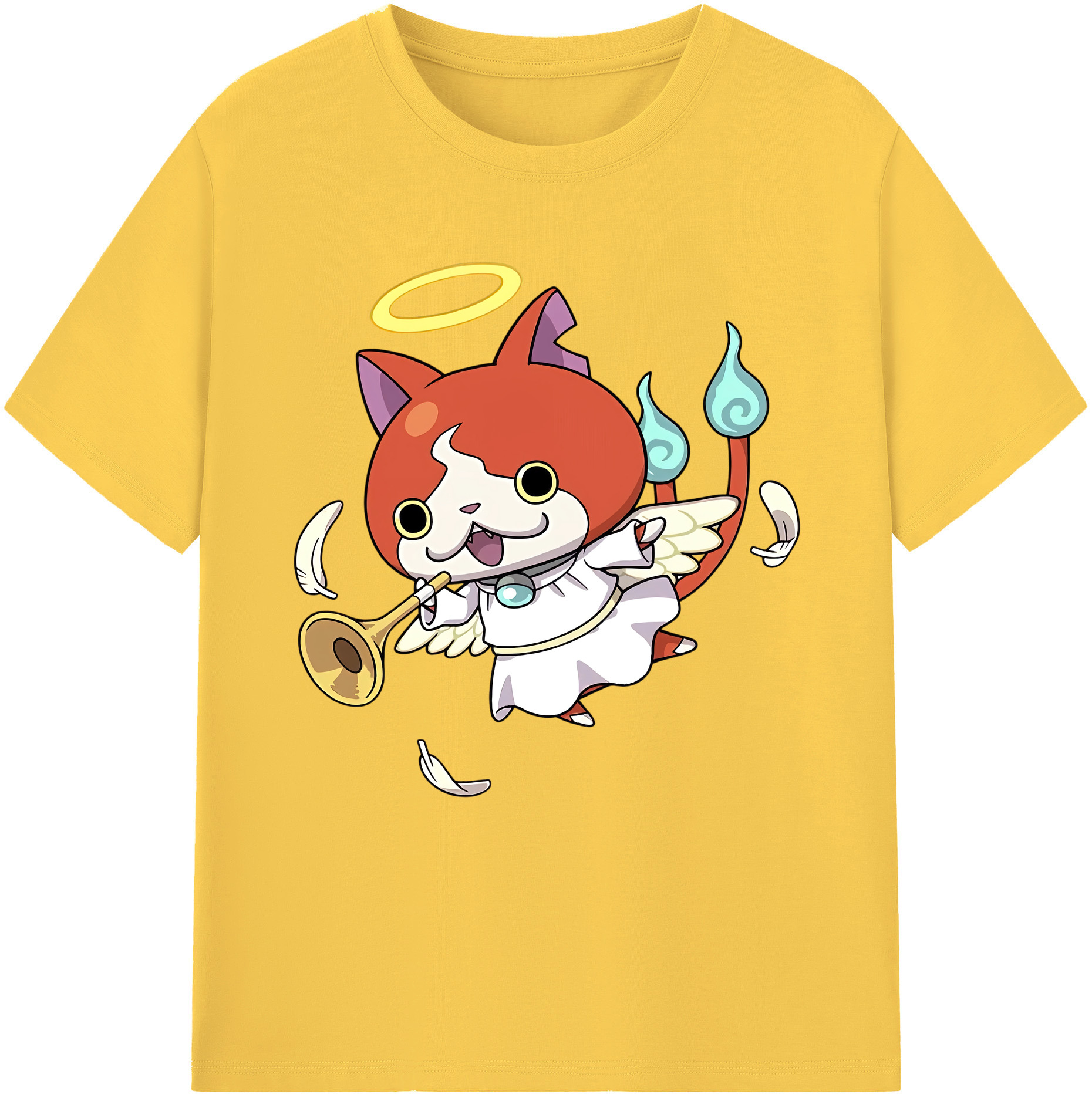 （画像用） 妖怪ウォッチ Yo-kai Watch 綿100％半袖Tシャツ（フロントプリント）