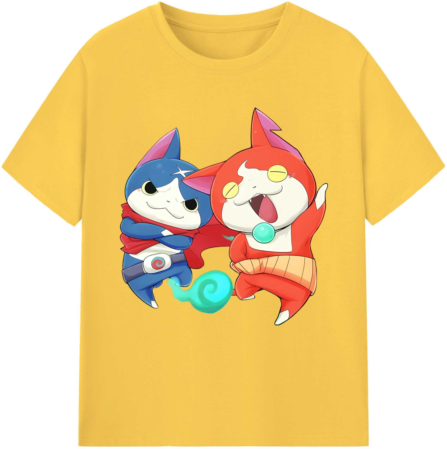 （画像用） 妖怪ウォッチ Yo-kai Watch 綿100％半袖Tシャツ（フロントプリント）