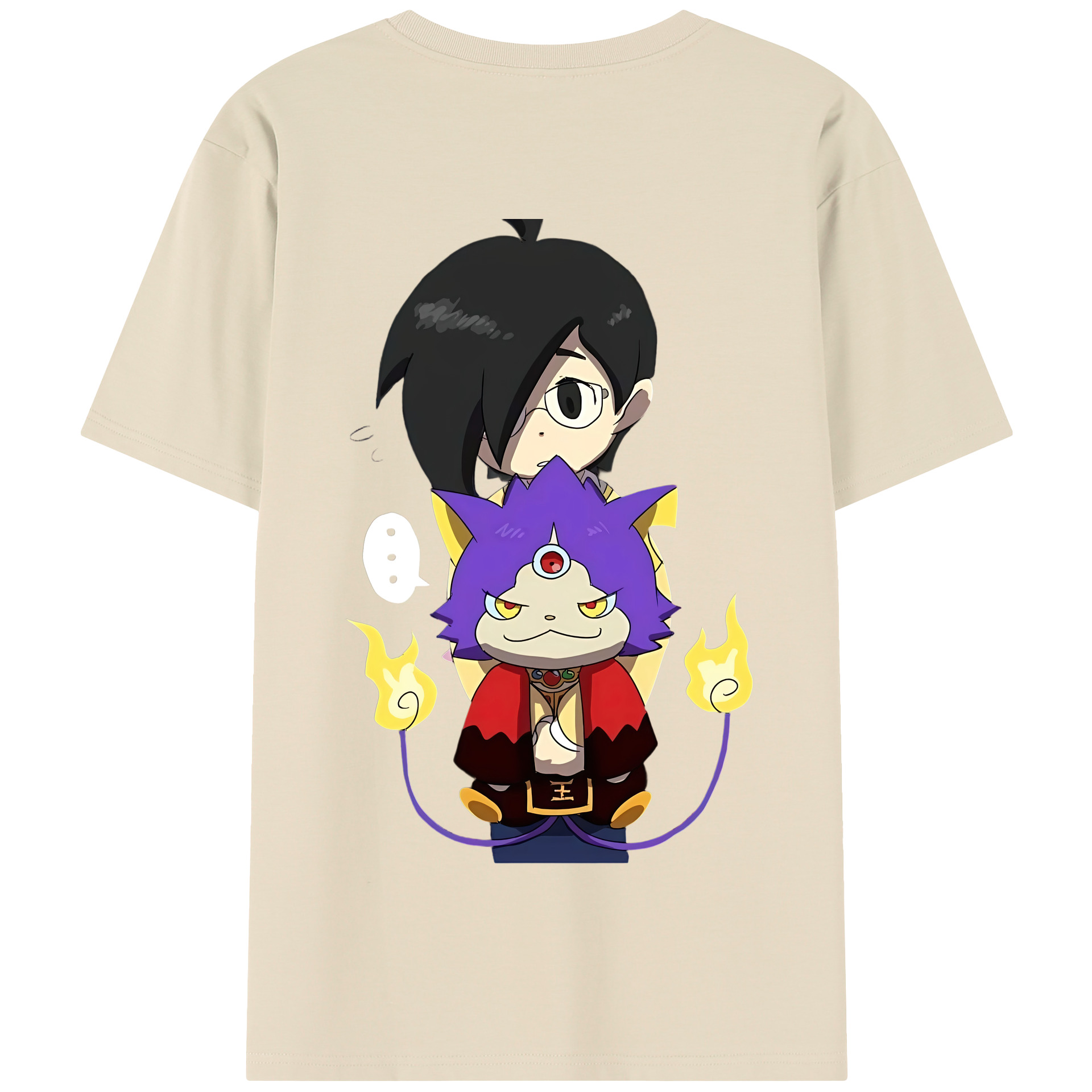 （画像用） 妖怪ウォッチ Yo-kai Watch 綿100％半袖Tシャツ（背面プリント）