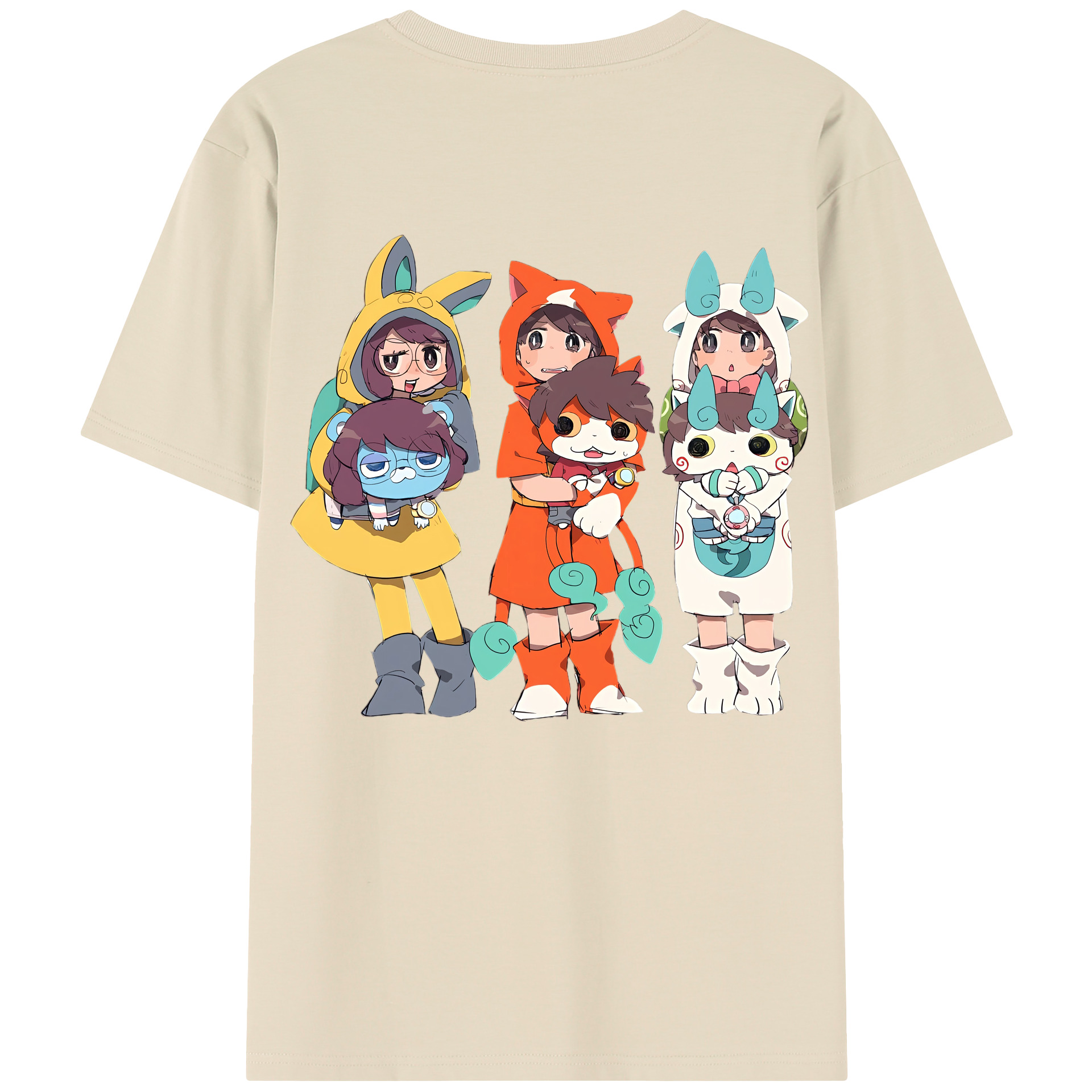 （画像用） 妖怪ウォッチ Yo-kai Watch 綿100％半袖Tシャツ（背面プリント）