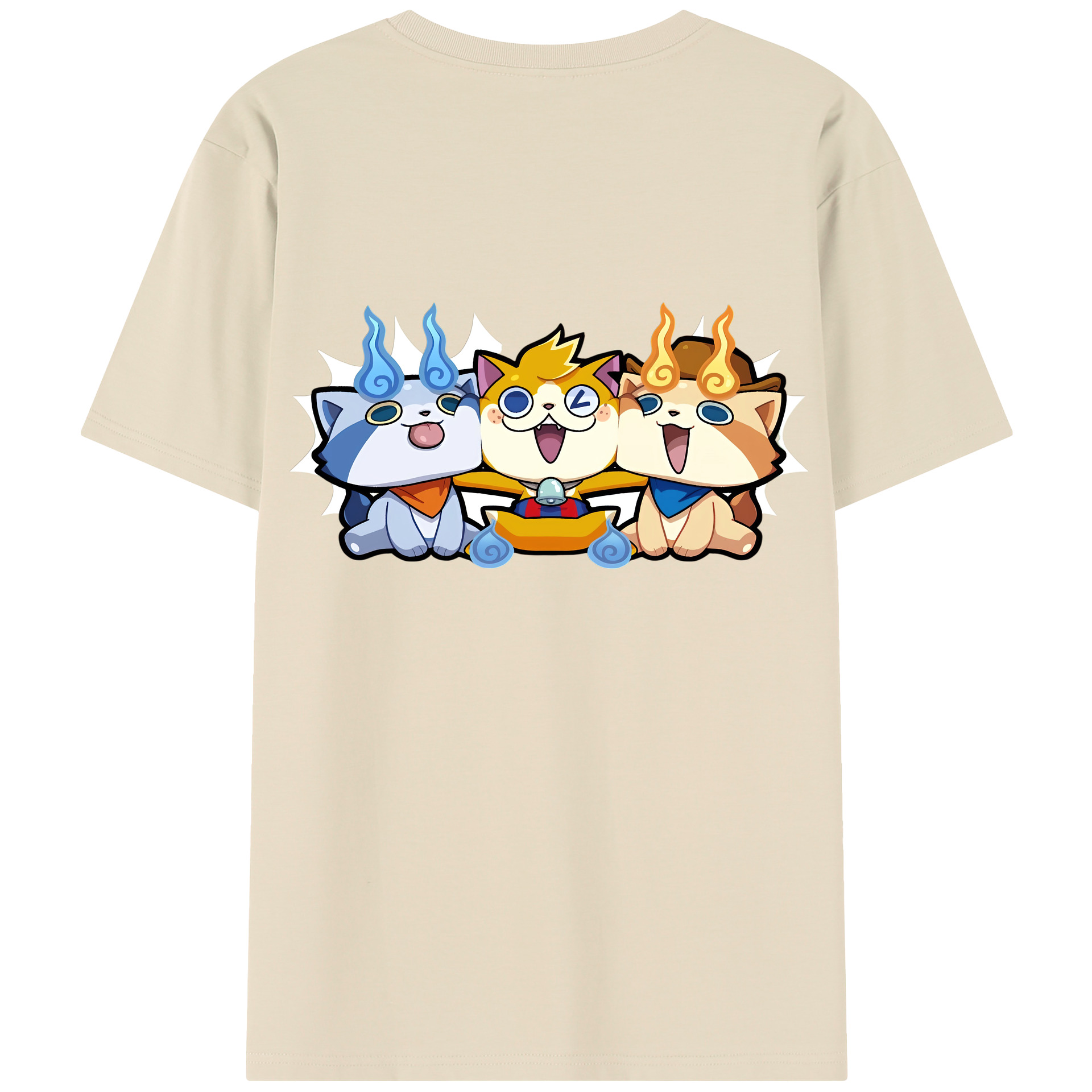 （画像用） 妖怪ウォッチ Yo-kai Watch 綿100％半袖Tシャツ（背面プリント）