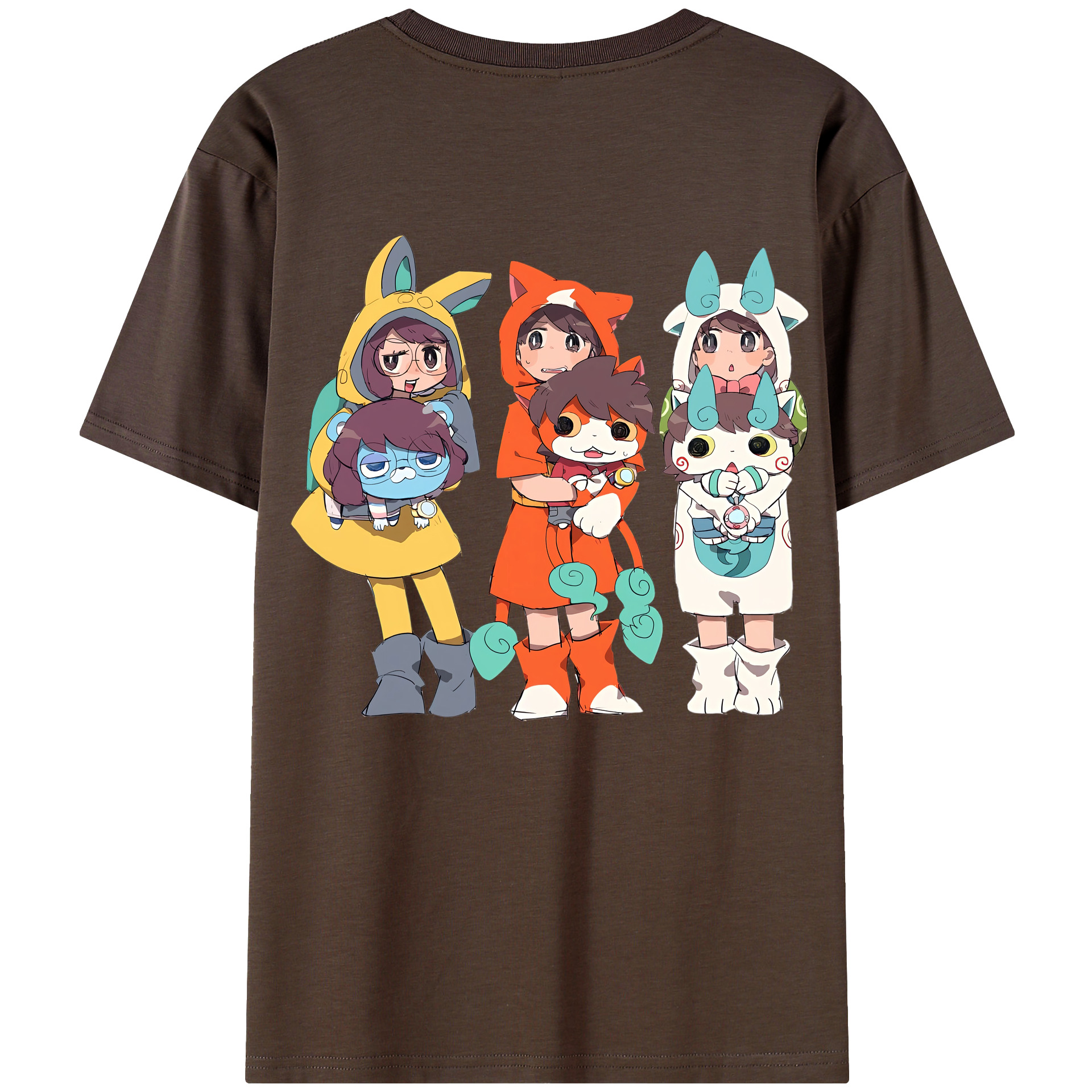 （画像用） 妖怪ウォッチ Yo-kai Watch 綿100％半袖Tシャツ（背面プリント）