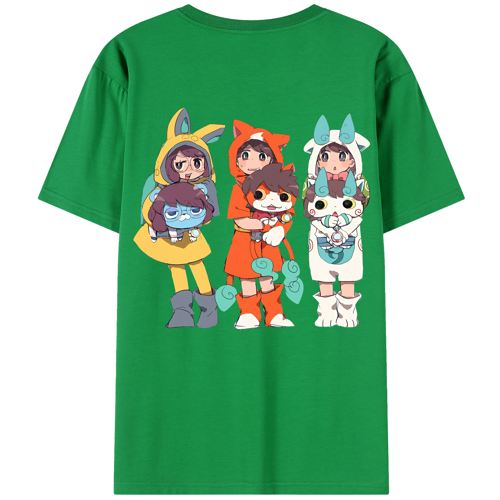 （画像用） 妖怪ウォッチ Yo-kai Watch 綿100％半袖Tシャツ（背面プリント）