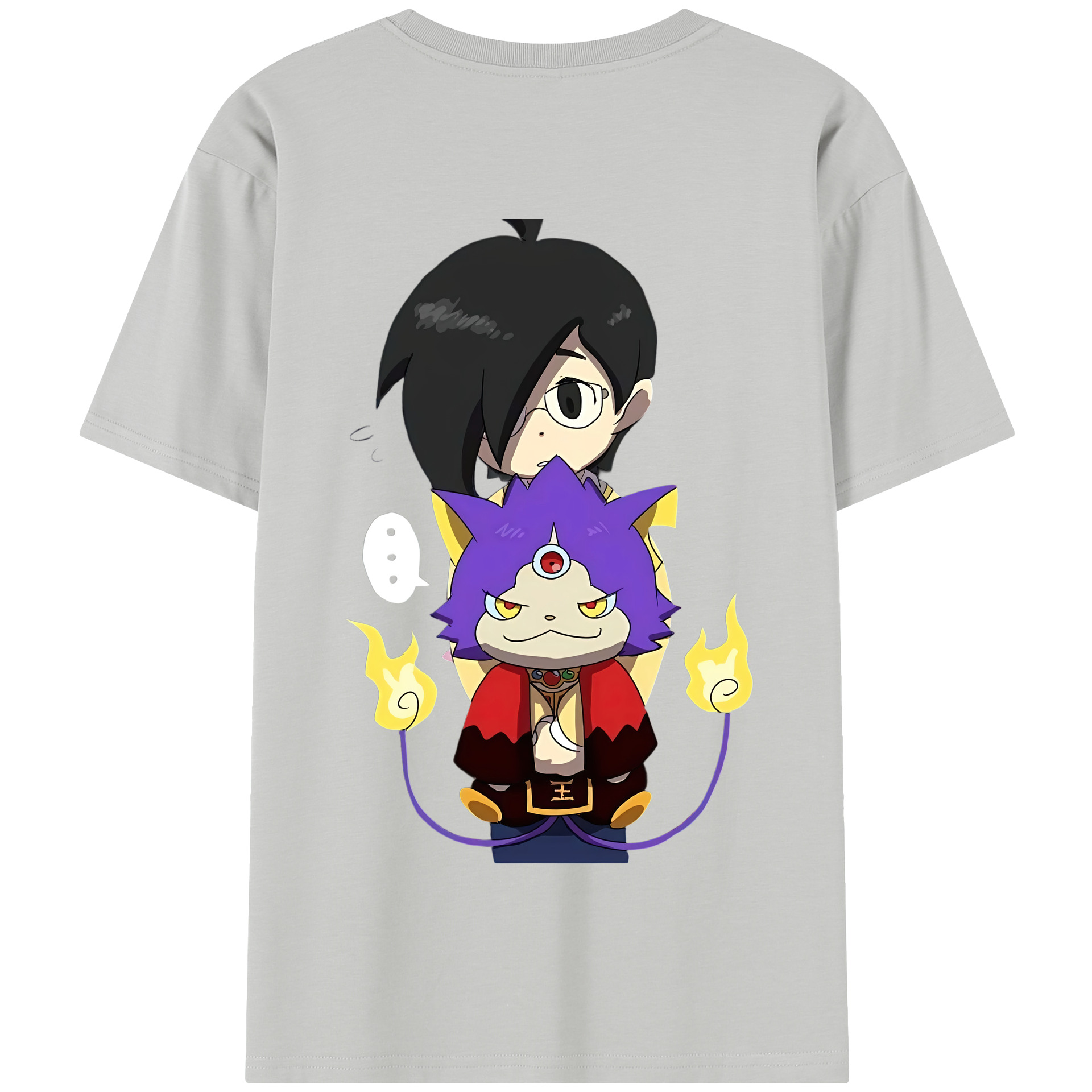 （画像用） 妖怪ウォッチ Yo-kai Watch 綿100％半袖Tシャツ（背面プリント）