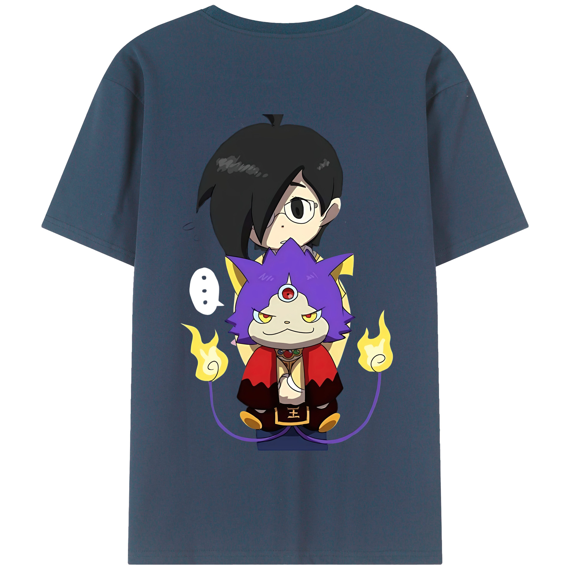 （画像用） 妖怪ウォッチ Yo-kai Watch 綿100％半袖Tシャツ（背面プリント）