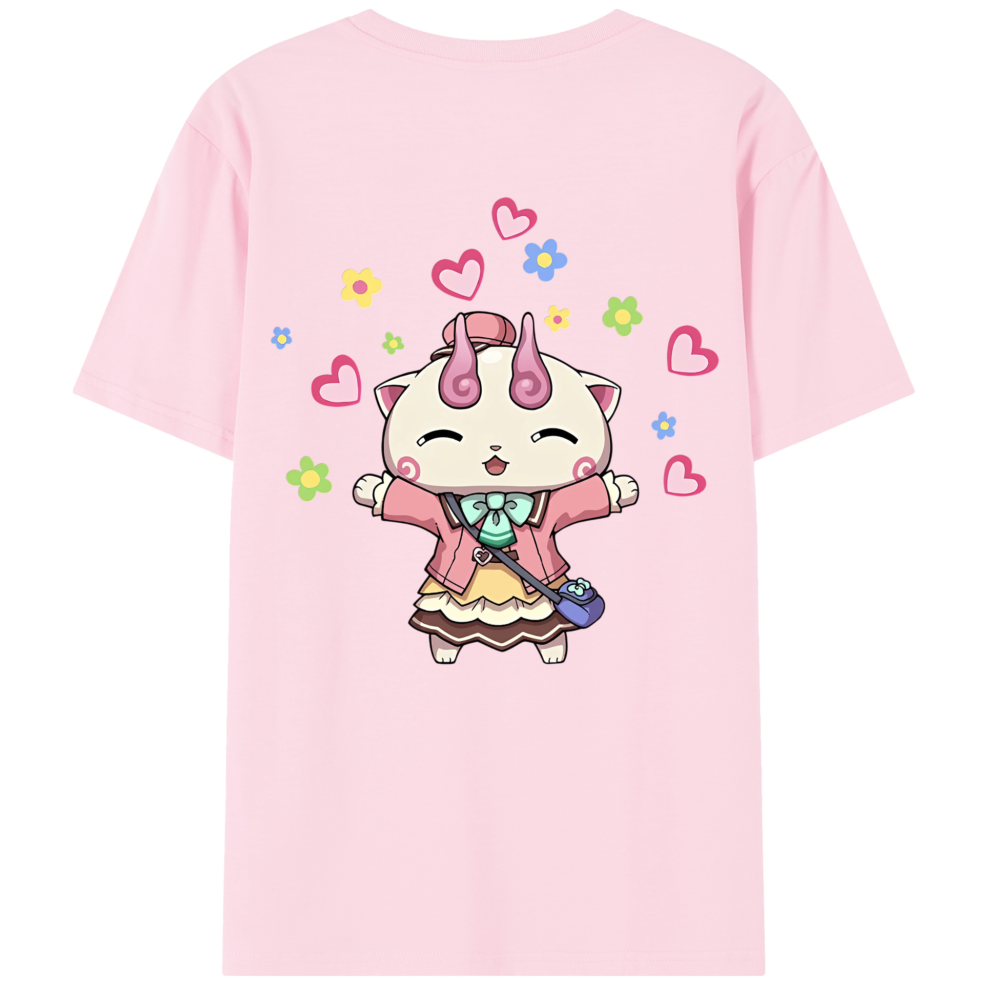 （画像用） 妖怪ウォッチ Yo-kai Watch 綿100％半袖Tシャツ（背面プリント）