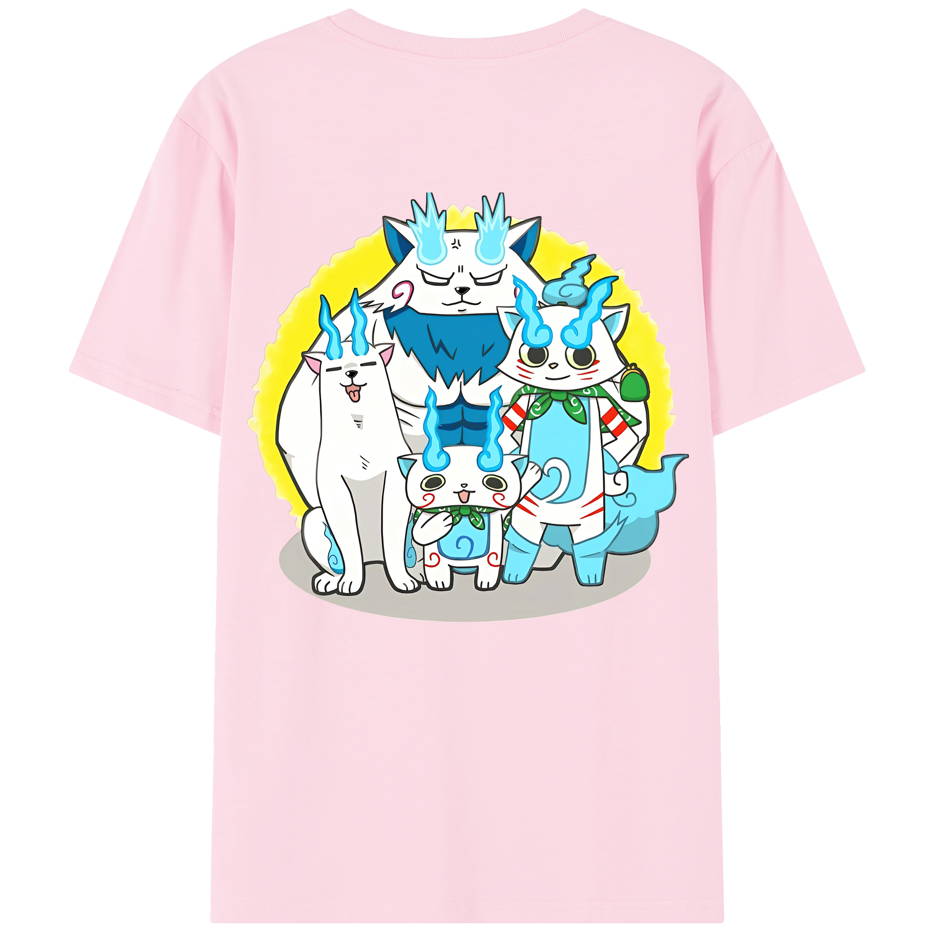 （画像用） 妖怪ウォッチ Yo-kai Watch 綿100％半袖Tシャツ（背面プリント）