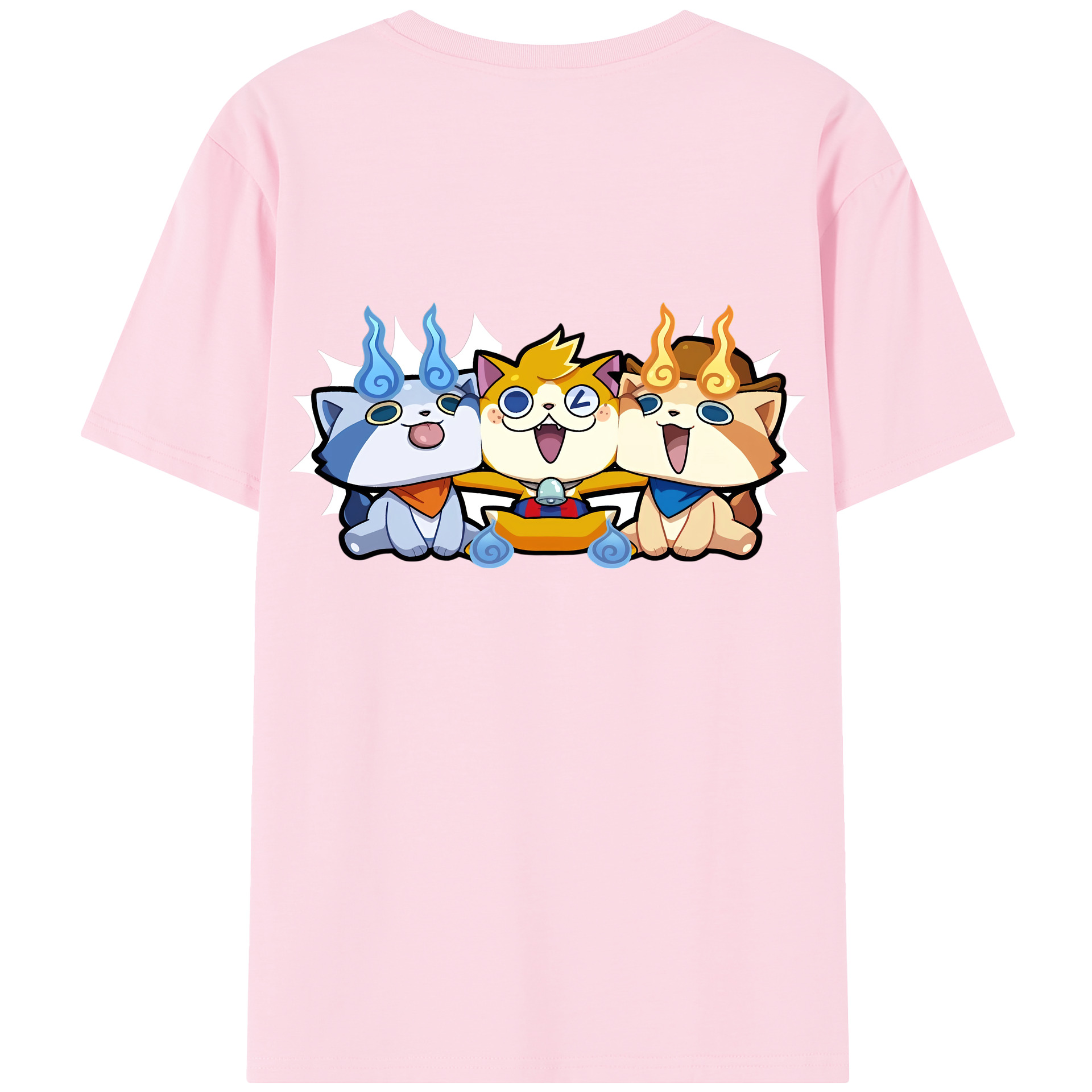 （画像用） 妖怪ウォッチ Yo-kai Watch 綿100％半袖Tシャツ（背面プリント）