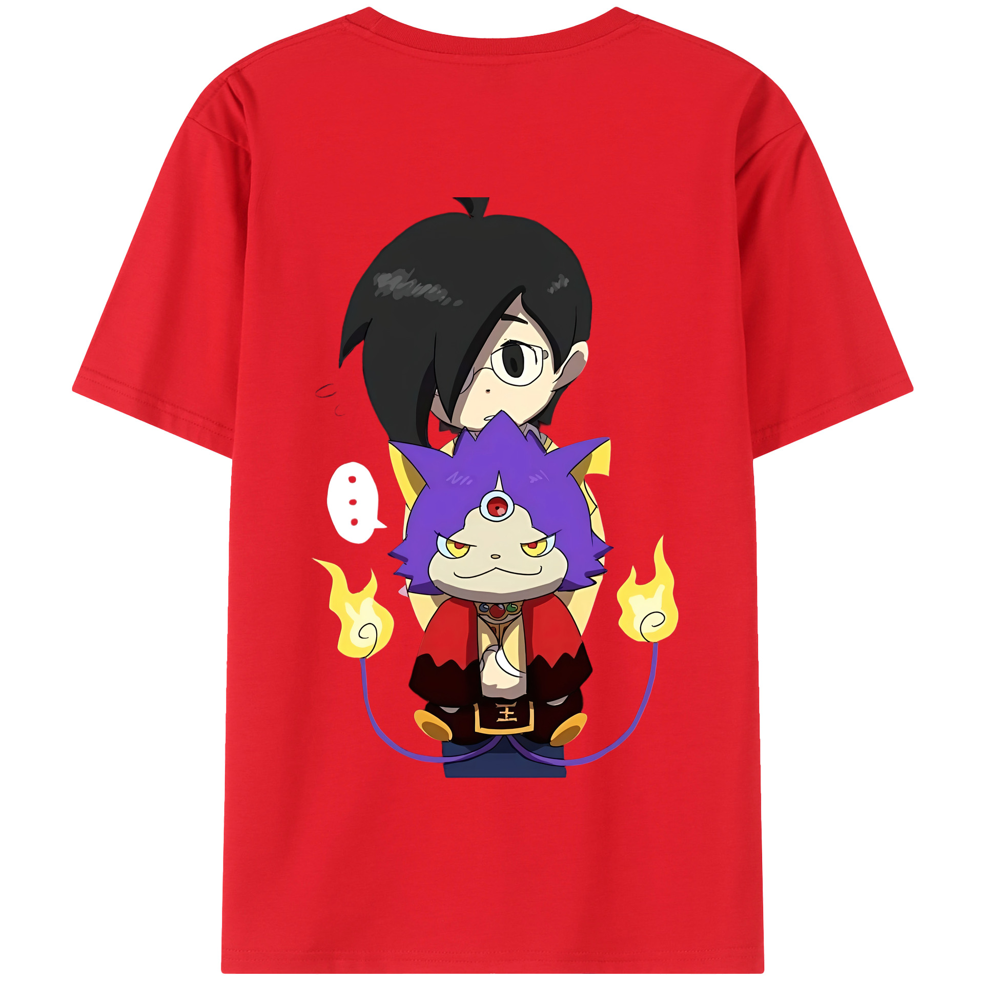 （画像用） 妖怪ウォッチ Yo-kai Watch 綿100％半袖Tシャツ（背面プリント）