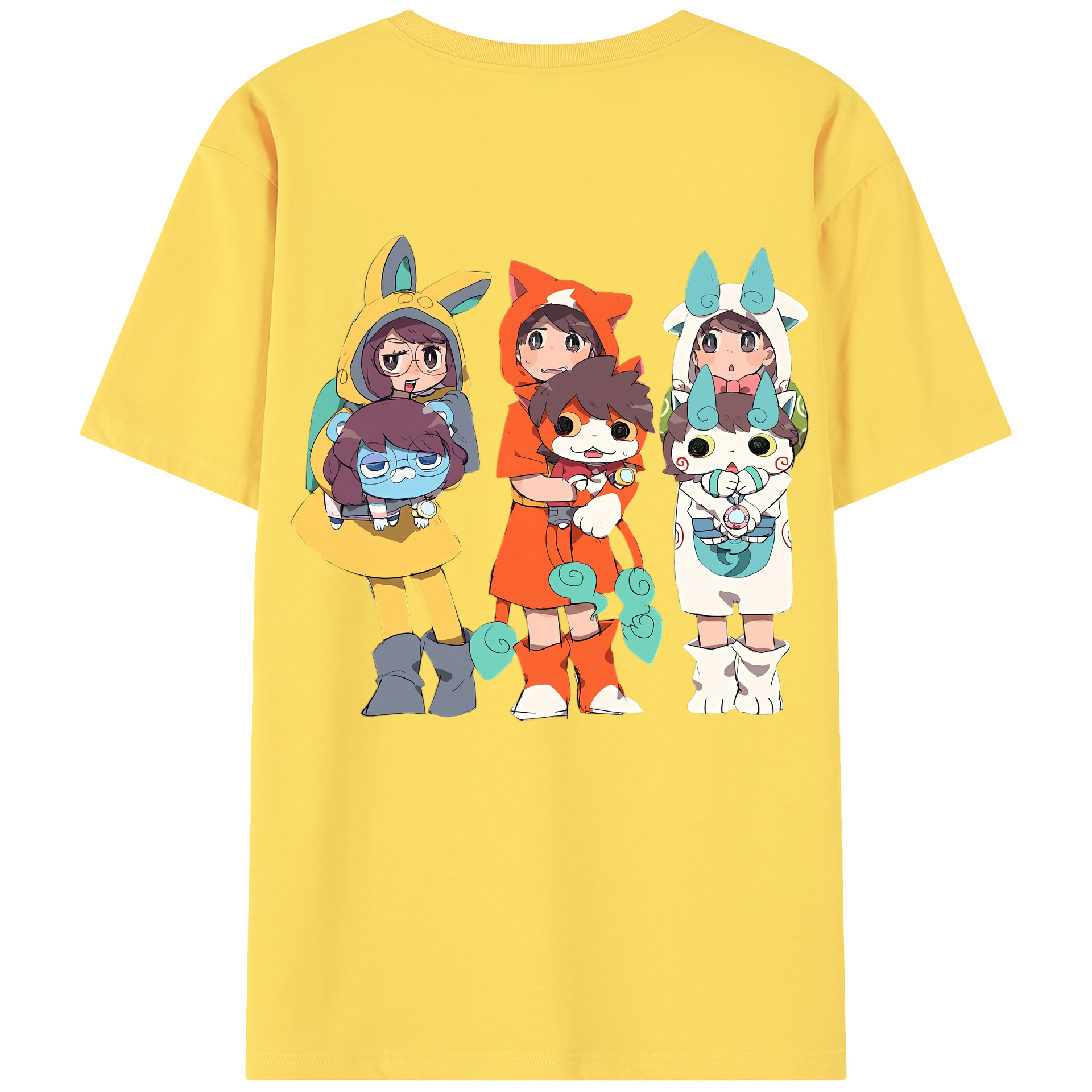 （画像用） 妖怪ウォッチ Yo-kai Watch 綿100％半袖Tシャツ（背面プリント）