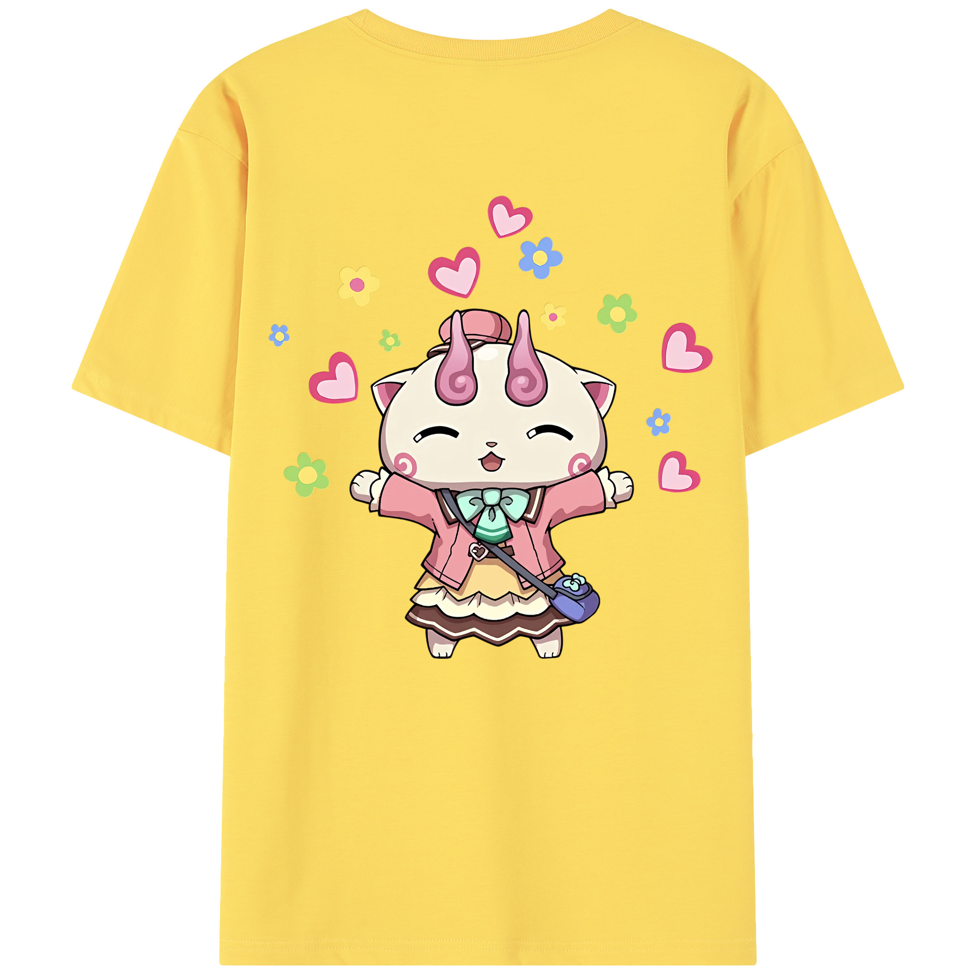 （画像用） 妖怪ウォッチ Yo-kai Watch 綿100％半袖Tシャツ（背面プリント）