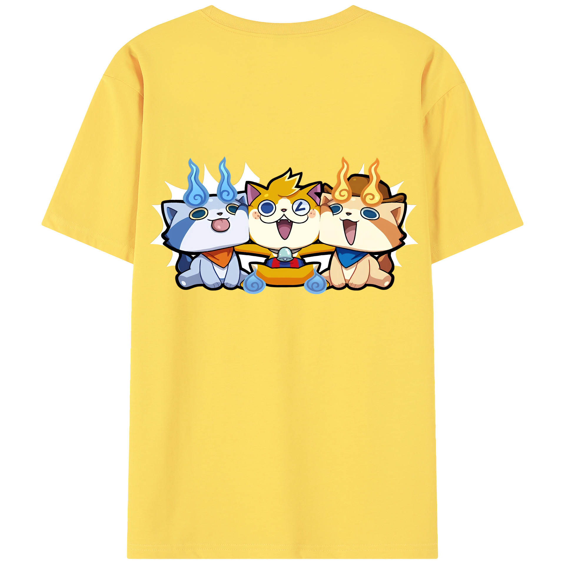 （画像用） 妖怪ウォッチ Yo-kai Watch 綿100％半袖Tシャツ（背面プリント）